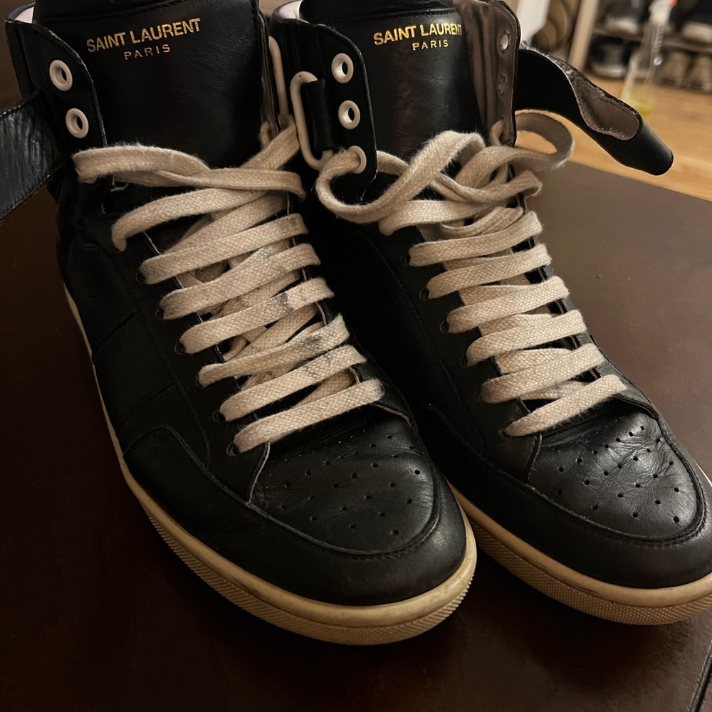Black high top Saint Laurent sneakers SL 12h - Picture 2 of 7